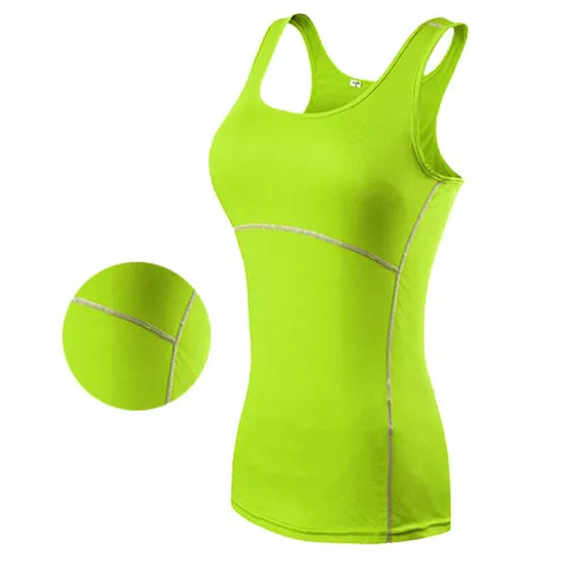 New Yoga Tops Women Sexy Gym Sportswear Vest Fitness Tight Woman Clothing Sleeveless Running Shirt Quick Dry White Yoga Tank Top