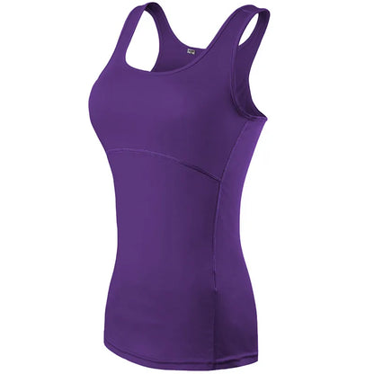 New Yoga Tops Women Sexy Gym Sportswear Vest Fitness Tight Woman Clothing Sleeveless Running Shirt Quick Dry White Yoga Tank Top