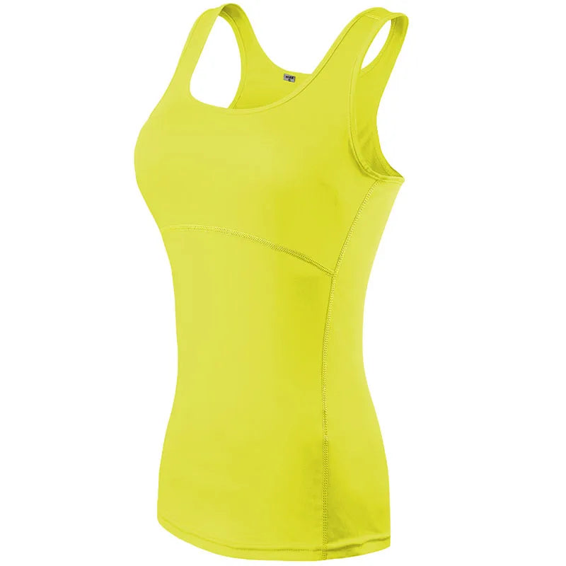New Yoga Tops Women Sexy Gym Sportswear Vest Fitness Tight Woman Clothing Sleeveless Running Shirt Quick Dry White Yoga Tank Top