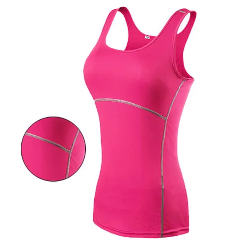 New Yoga Tops Women Sexy Gym Sportswear Vest Fitness Tight Woman Clothing Sleeveless Running Shirt Quick Dry White Yoga Tank Top