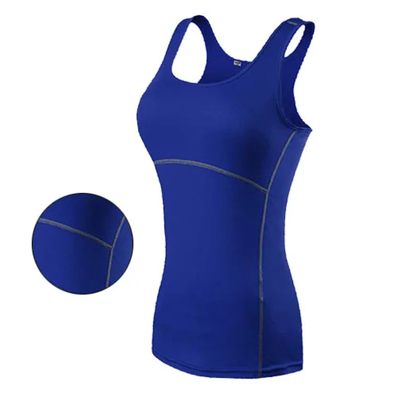 New Yoga Tops Women Sexy Gym Sportswear Vest Fitness Tight Woman Clothing Sleeveless Running Shirt Quick Dry White Yoga Tank Top