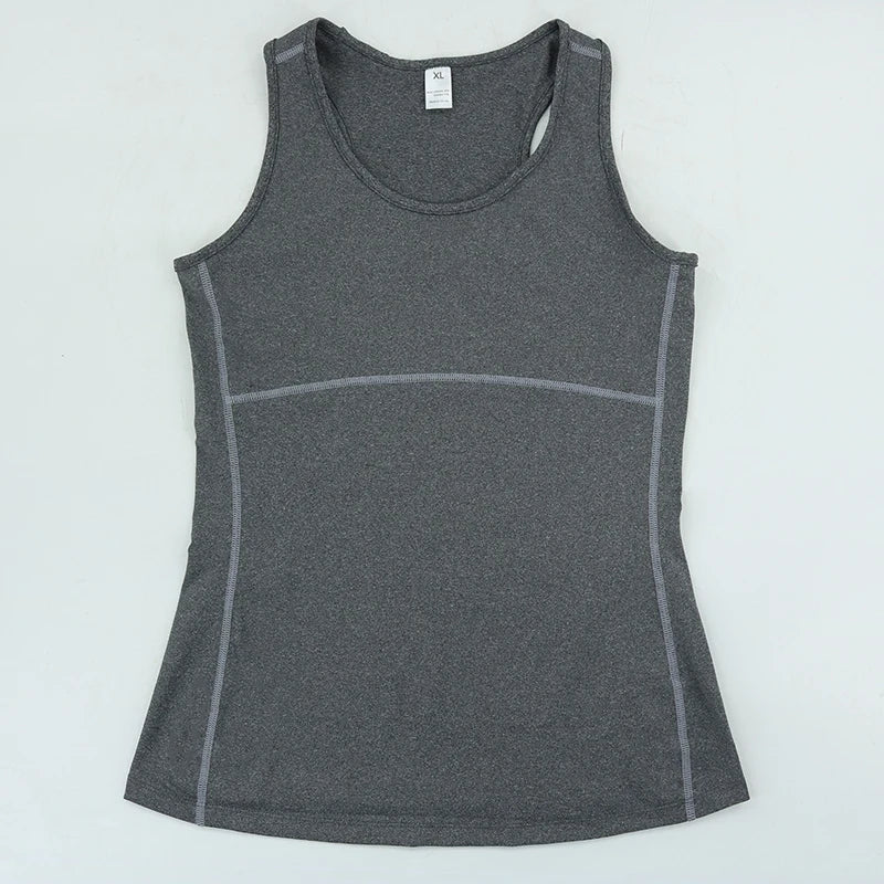 New Yoga Tops Women Sexy Gym Sportswear Vest Fitness Tight Woman Clothing Sleeveless Running Shirt Quick Dry White Yoga Tank Top