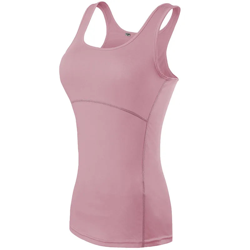 New Yoga Tops Women Sexy Gym Sportswear Vest Fitness Tight Woman Clothing Sleeveless Running Shirt Quick Dry White Yoga Tank Top